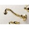 Kingston Brass KS3022KL Two-Handle Wall Mount Tub Faucet, Polished Brass KS3022KL - alternate 3